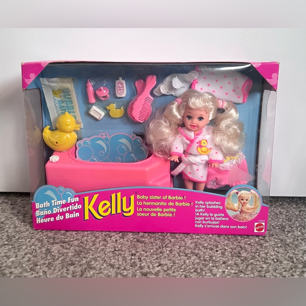 1995 Barbie Bathtime Fun Kelly doll set